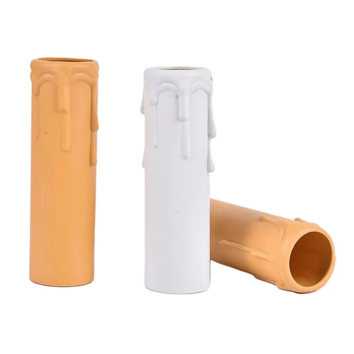 10pcs Candle Light Socket Covers E14 Candle Covers Sleeves Flame Retardant Vintage Style for Hotel Dining Room for Chandelier