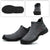 Slip On Men Boots Comfortable Work Shoes Safety Shoes With Steel Toe Cap Anti-smash Sneakers Puncture-Proof Indestructible Shoes