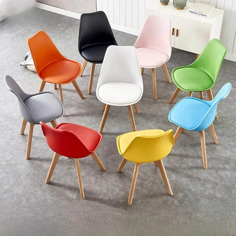 Comfortable Backless Dining Chair Office Chair Cafe Balcony Leisure Simple Home Use Tulip Chair Car Pulling Restaurant Chair
