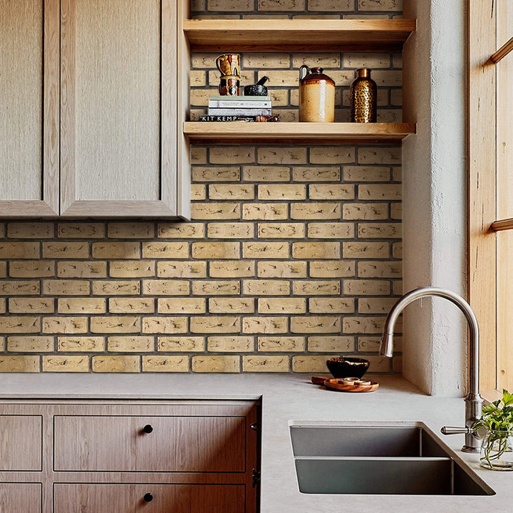 10/20Pcs 3D Faux Brick Peel and Stick PVC Wall Stickers, Waterproof Easy to Install Wall Panels, Interior Wall Decoration