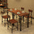 GY60 Industrial Wooden and Iron Dining Set, Creative Water Pipe Table, , Rustic Dining Furniture