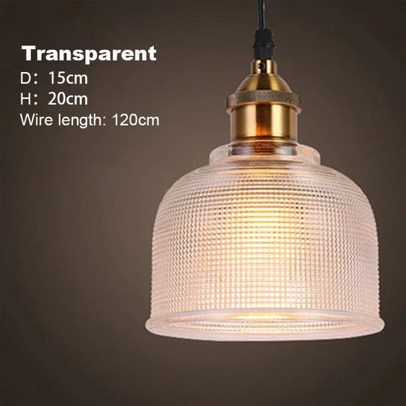 Glass Pendant Lights  E27 holder Creative Haning light for Dining Room Bedroom Bedside Bar Cafesuspension Luminaire Decoration
