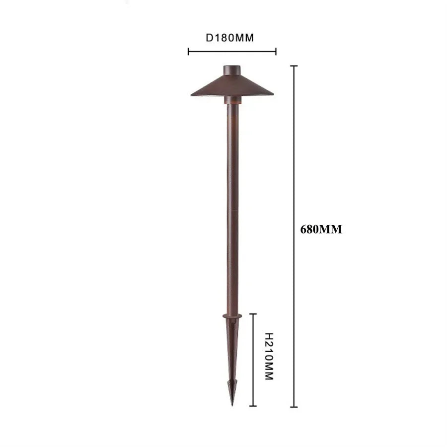 Waterproof Mushroom LED Lawn Light Outdoor Landscape Pathway Post Lamps With insert Aluminum Villa Pole Pillar Lamps