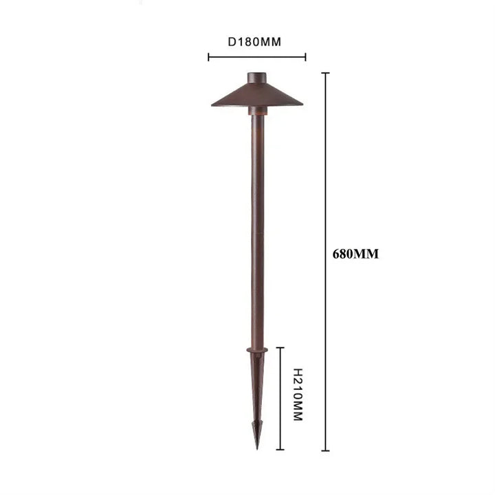 Waterproof Mushroom LED Lawn Light Outdoor Landscape Pathway Post Lamps With insert Aluminum Villa Pole Pillar Lamps
