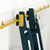 3.3FT(100cm) Sliding Library  Hardware Kit-Gold,Round Tube Rolling Ladder Track No Ladder,Floor Roller with Brake,for Indoor
