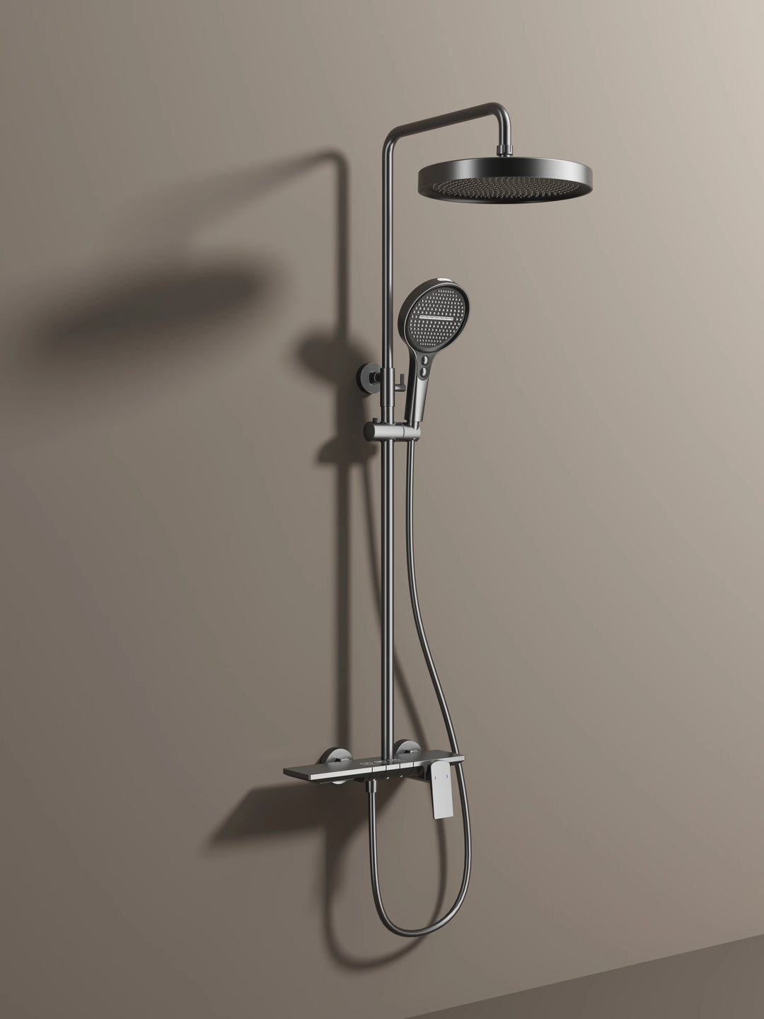 Rose Gold Shower Faucet Bathroom Hot Cold Mixer Bath Shower System Bathtub Wall Mount Round SPA Rainfall Luxury Set