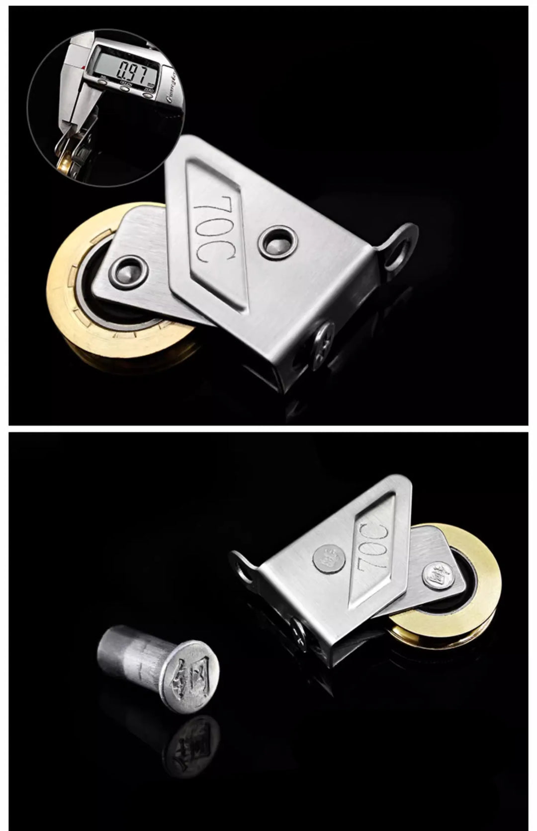 2Pc Aluminum Alloy Window Pulley Sliding Door Roller Window Track Roller Shower Door Wheels Cabinet Pulleys Furniture Hardware