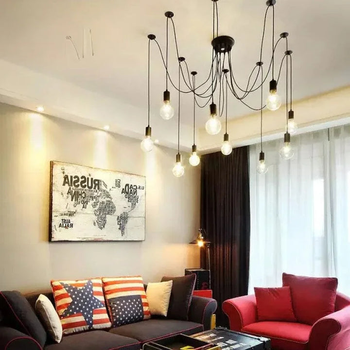 LOFT Office Retro Industrial Wind Chandelier Clothing Store Creative 6 First Sky Girl Scatter Chandelier