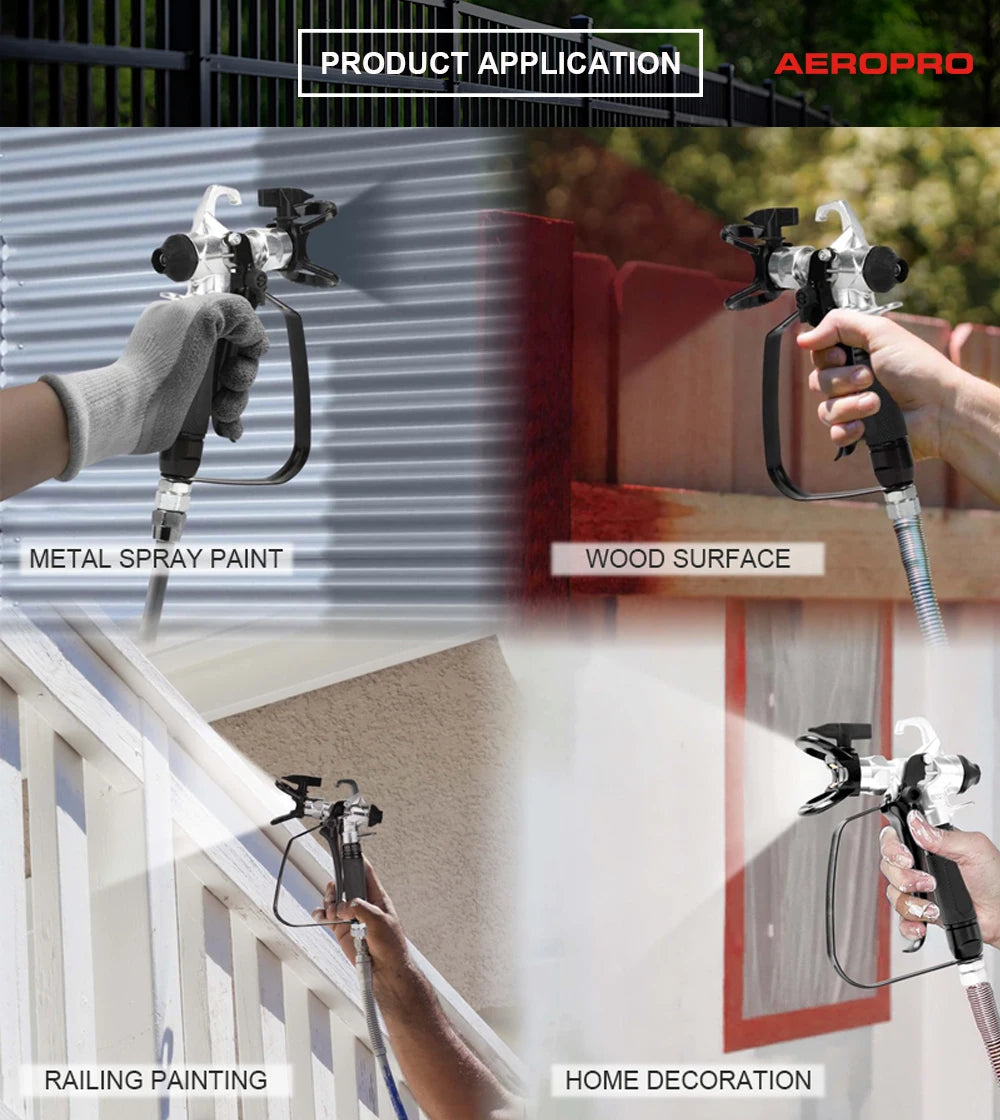 AEROPRO 821 Professional 3600PSI High Pressure Airless Paint Spray Gun Paint Sprayer With 517 Spray Tip For Spraying Machine