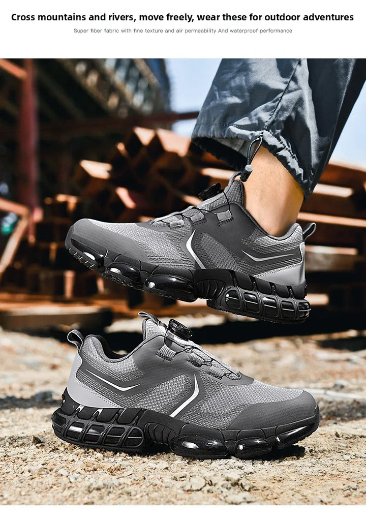 Trendy Steel Toe Shoes Men's Women's Extra Large Size Labor Protection Shoes Anti-impact Lightweight Thick Bottom