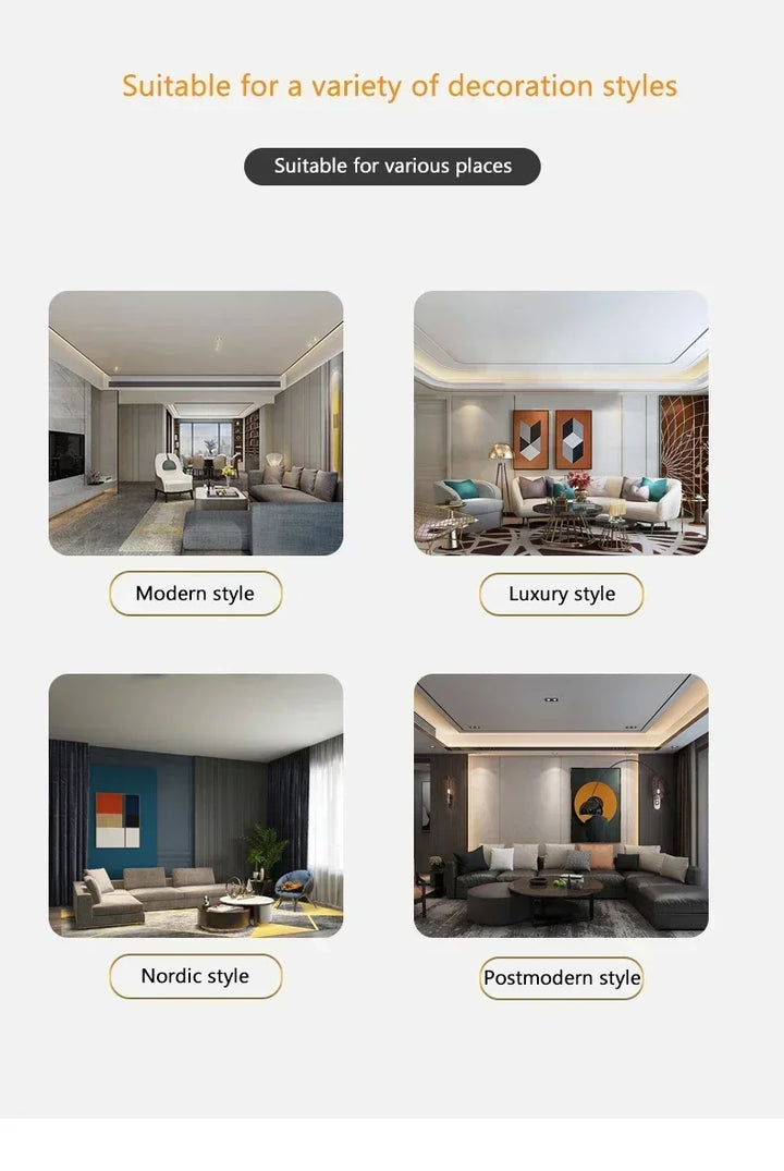 Modern Black Gold Dimming Pendant Light Nordic Creative LED Ceiling Chandeliers For Living Room Home Decor Light Fixtures