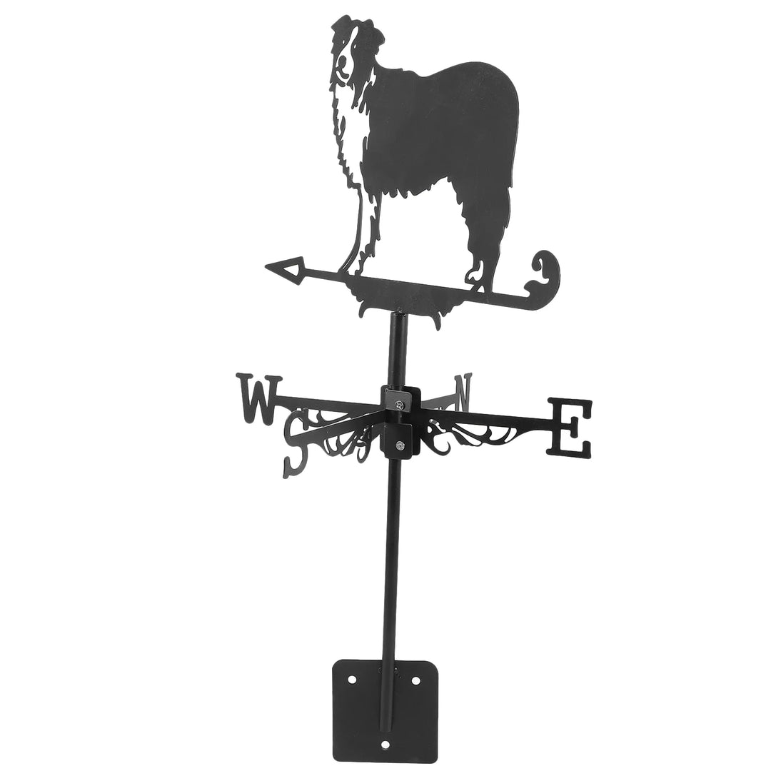 Wind Vane Border Collie Direction Indicator Weathervane Decorative Outdoor Yard Ornament Blade