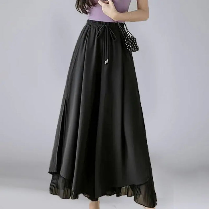 Thin Chinese Style Floral Chiffon Wide Leg Pants Women Tie Die Printed Button Loose High Waist Vintage Straight Trousers