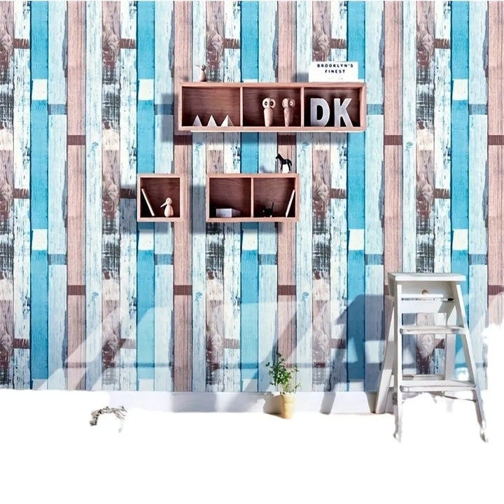 Wood Grain Self Adhesive Wallpaper Decorative Wall Stickers Waterproof Removable Wallpaper for Furniture Stove Cabinet Decor