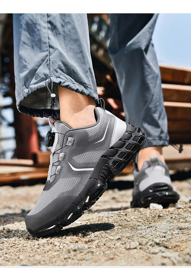 Trendy Steel Toe Shoes Men's Women's Extra Large Size Labor Protection Shoes Anti-impact Lightweight Thick Bottom