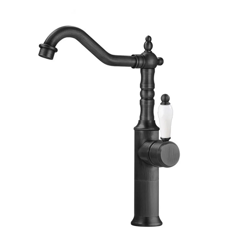 Antique Bronze Basin faucet Gold  bathroom faucet Deck Mounted Black Kitchen Faucet  sink tap Hot Cold Chrome basin Tap Brass