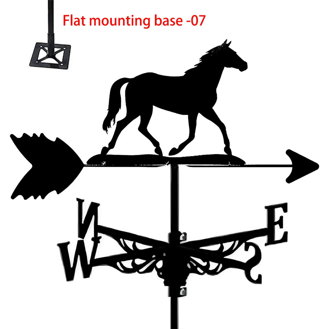 Weather Vane Metal Weathervanes Wind Direction Indicators, Metal Wind Vanes Signs for Roof Mount, Farmhouse Courtyard Decoration