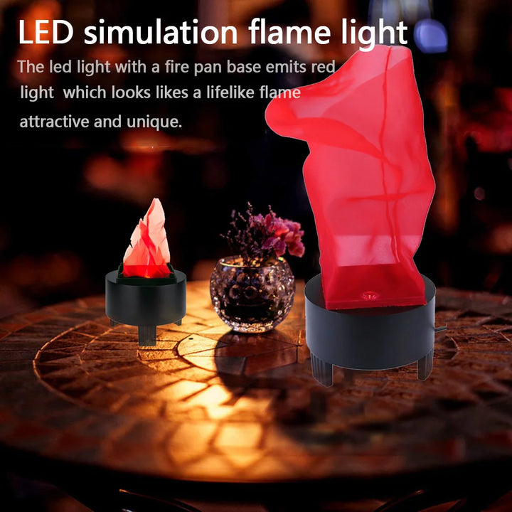 Led Fake Flame Lamp Mini 3D Flickering Fire Flame Light Electronic Night Light EU/US/UK/AU Plug  Indoor Decoration for Halloween