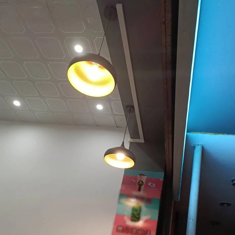 GEW Nordic Retro Industrial Black Ceiling Pendant Lamp E27 Restaurant Dining Table Bar Decorative Pendant Lighting Fixture