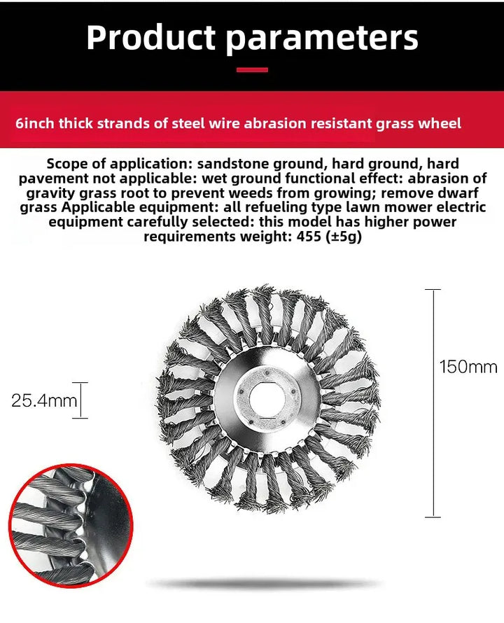Universal Lawn Mowing Tool Steel Wire Rotary Blade Grass Cutter Garden Care Equipment Lawn Trimmer Accessory