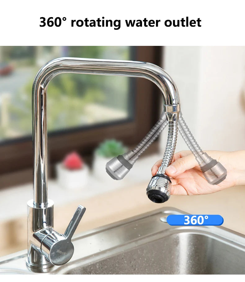 360° Rotating Kitchen Faucet Pressurized Anti-Splash Extended Filter Foam Universal Faucet Head Sprayer for Kitchen
