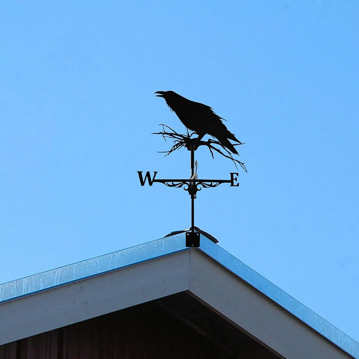 Weathervane, Metal Outdoor Garden Ironwork, Roof Courtyard Garden Decoration, Creative Furniture Chicken, Witch, Housewares New