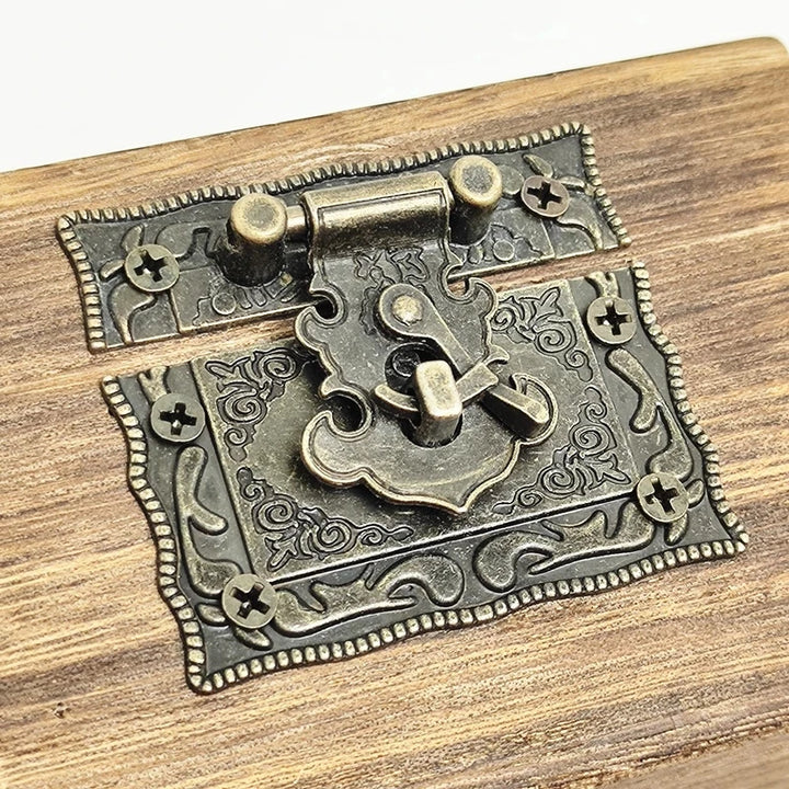2Pcs New Antique Bronze Padlock Latch Hasp Vintage Hasp Furniture Clasp Lock
