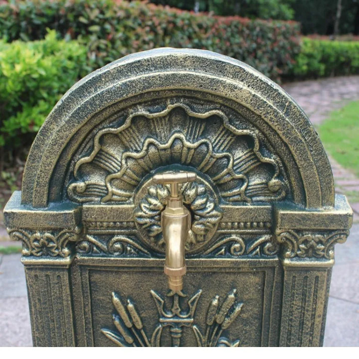 Cast iron art outdoor wash basin courtyard sink against the wall balcony outdoor integrated retro balconygarden pool