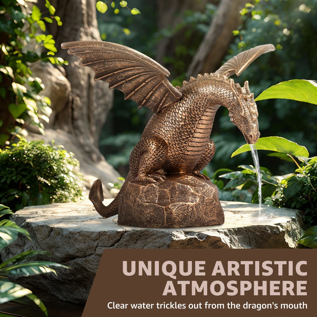 Dragon Water  Resin Statue Fountain