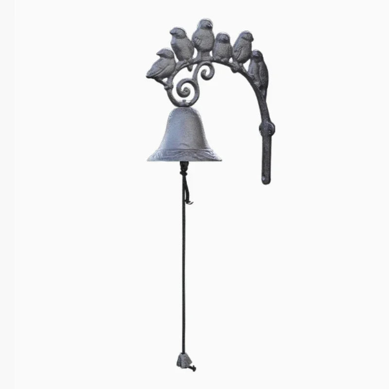 Artisan Cast Iron 6 Birds Door Chime Vintage Welcome Doorbell for Home Decor