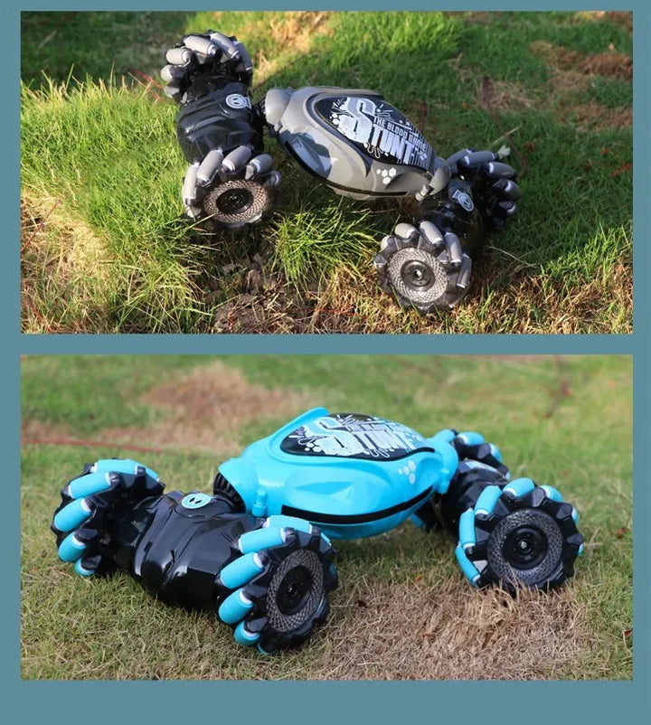 4WD stunt remote control car LED lights watch induction twist music 360° rotation off-road climbing children's toys Holiday gift