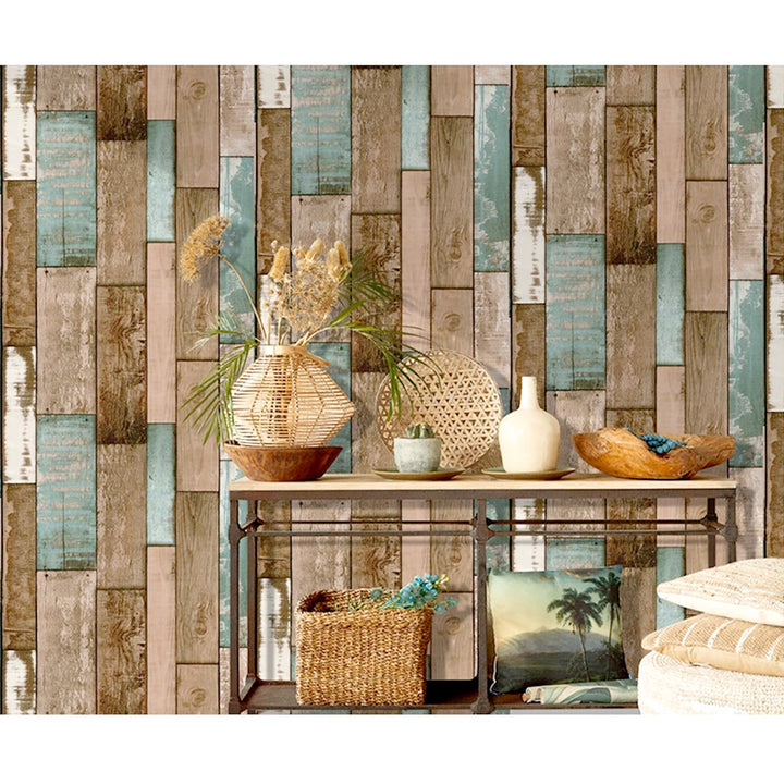 Wood Vinyl Wallpaper Roll Wood Grain Self Adhesive Wallpaper Kitchen Wardrobe Cabinet Furniture Contact Paper Renovation Door