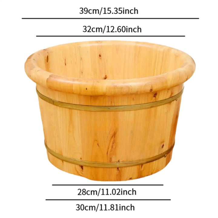 Cedar Foot Bath Tub with Massage Deep Sauna Foot Tub with Lid Footbath Basin Foot