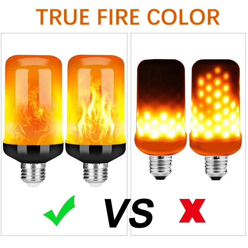 E27 LED Flame Lamps LED Flickering Fire Simulation Light E14 Dynamic Flame Effect Light Bulbs