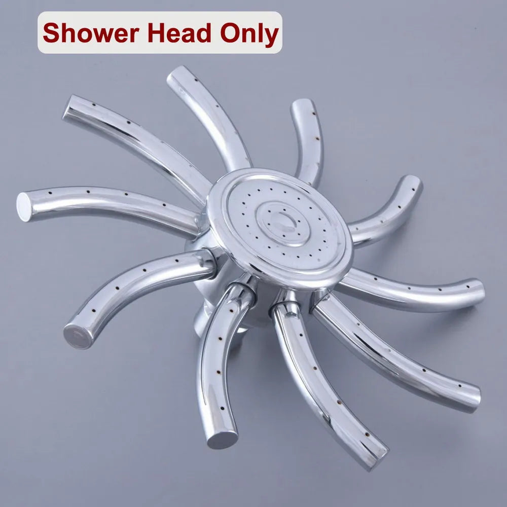 Wall Mounted Bathroom Accessaraies Polished Chrome Round Rain Shower Head Hand Held Shower Head & 1.5 m Hose Shower Set Nzh371