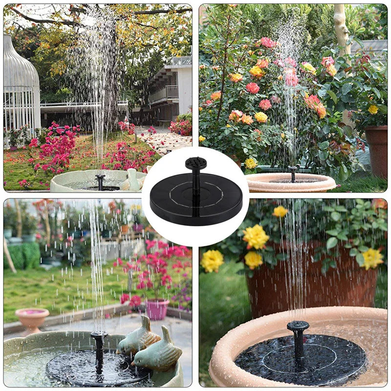Waterproof Solar Fountain Pump Energy-saving Plants Watering Colorful Bird Bath Solar Fountain Outdoor Garden Pool