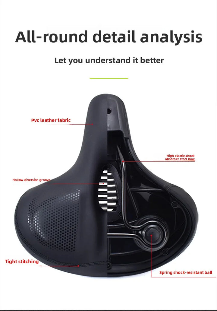 Bicycle Seats for Comfort Men  Women Oversized & Extra Soft Padded Bike Seat Cushion Comfortable Large Bike Saddle Mountain