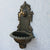 Antique Gold Cast Iron Wall Mounted Hand Sink Farm House Home Garden Decor Heavy Metal Wash Stand