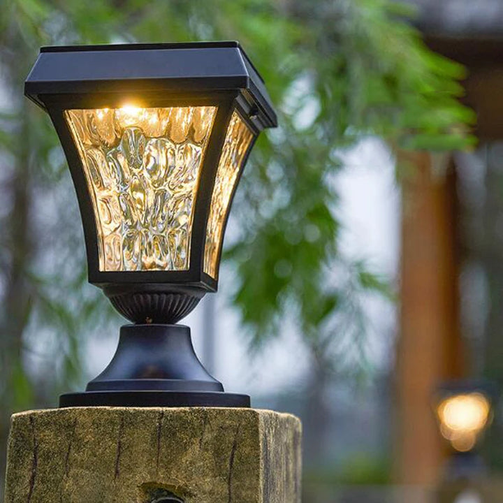 Outdoor Solar LED Post Lamp IP55 Waterproof Garden Fence Light Yard Pillar Lights Gate Fence Wall Courtyard Cottage Solar Lamp