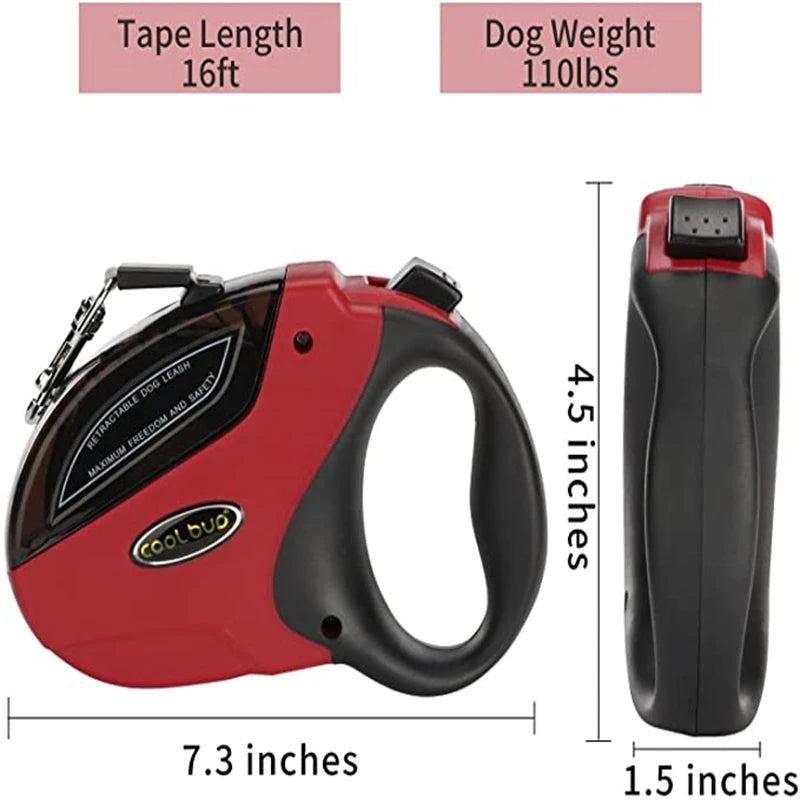 5M Dog Leash Automatic Retractable Walking Running Leads Durable Leash Cat Leashes Extending Dogs for Large Medium Dogs Puppy