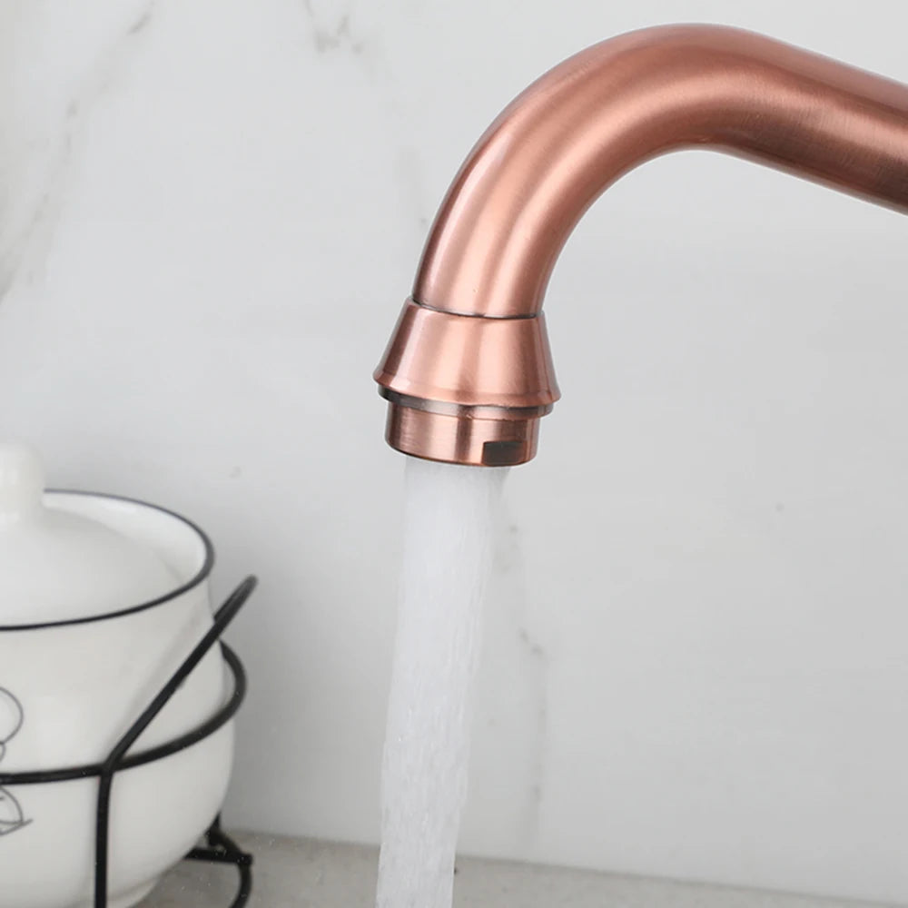 ZAPPO Kitchen Sink Faucet Polish Chrome Double Cross Handle Mixer 360° Swivel Spout Kitchen Faucets Tap Hot and Cold Water Taps