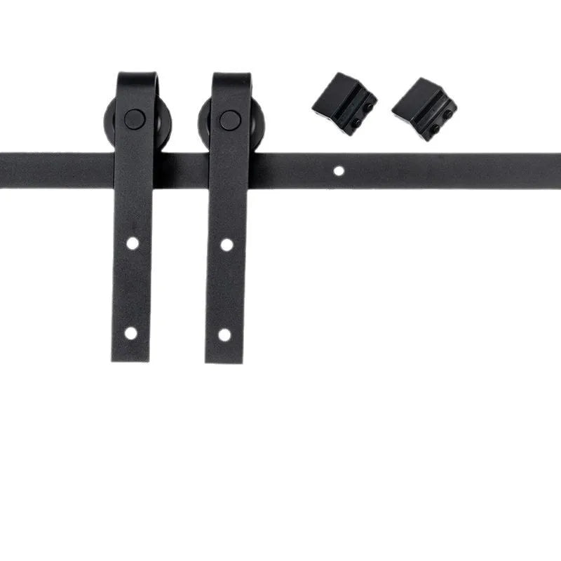 American barn door hanging rail full set of removable wooden door hardware accessories household sliding door