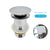 Bathroom Push Down Pop-Up Drain Sink Waste Stopper Valve Chrome Body with Color Lid Washbasin Water Head Deodorization Stopper