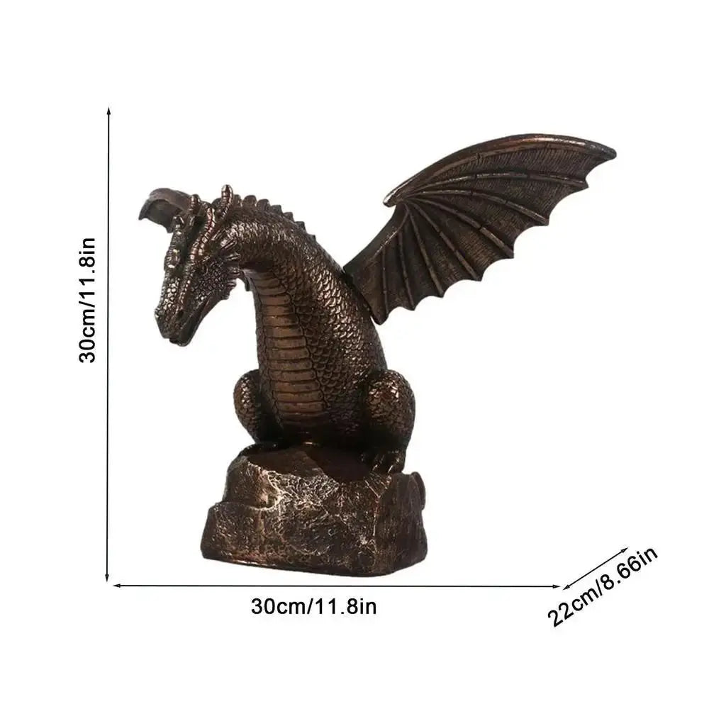 Realistic Garden  Spray  Resin Water Spray Dragon Staue Outdoor Decoration