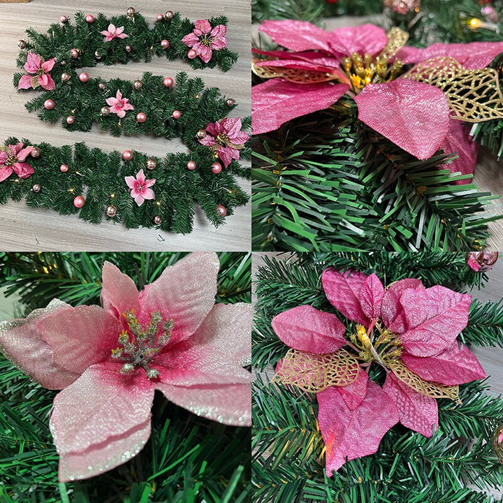 2.7M Luxury Christmas Decorations Garland Decoration Rattan with Lights