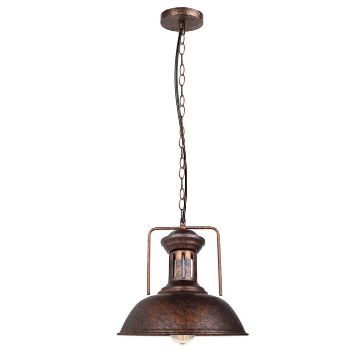 Vintage Bronze Black Metal Hanging Lamp Shade Edison Pendant Light Industrial Lamp