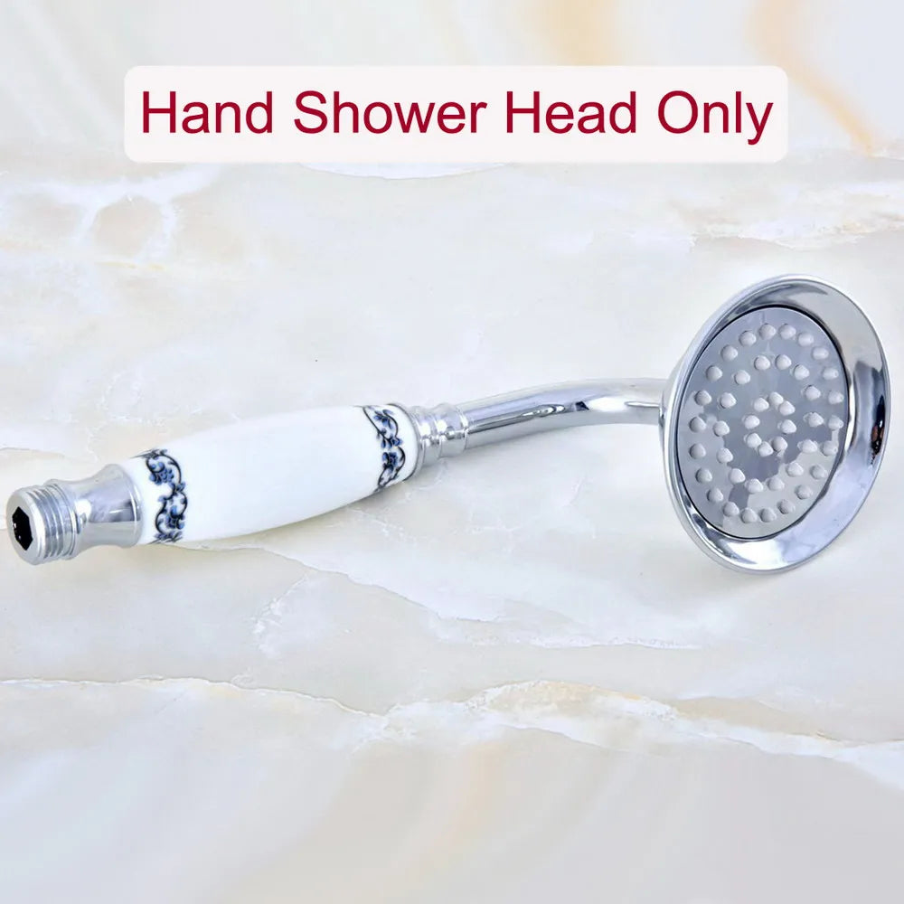 Wall Mounted Bathroom Accessaraies Polished Chrome Round Rain Shower Head Hand Held Shower Head & 1.5 m Hose Shower Set Nzh371