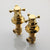 YANKSMART Bathroom Bathtub Retro Spout Golden Polished 3 Pieces Basin Sink Brass Faucets Deck Mounted Cold & Hot Water Mixer Tap
