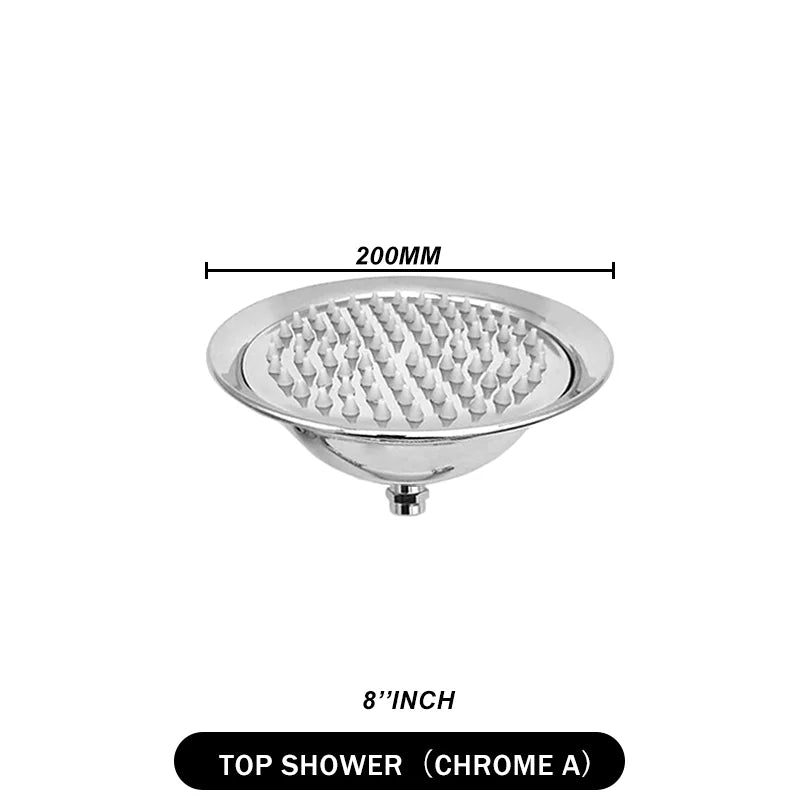 Brass Golden Rainfall Shower Head Rose Gold Handheld Shower Bathroom