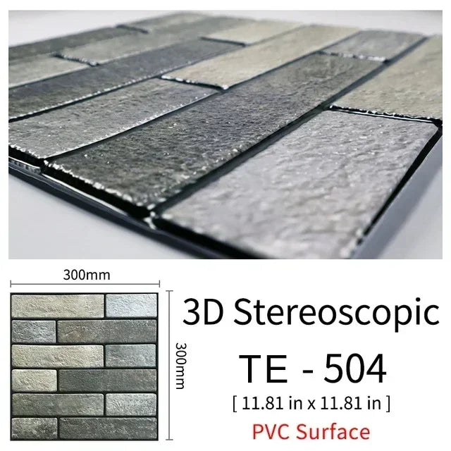 10/20PCS Imitation Brick Tile cobblestone Wall Stickers Water and Oil Proof for Kitchen Restaurant Tea room Relaxation area etc.